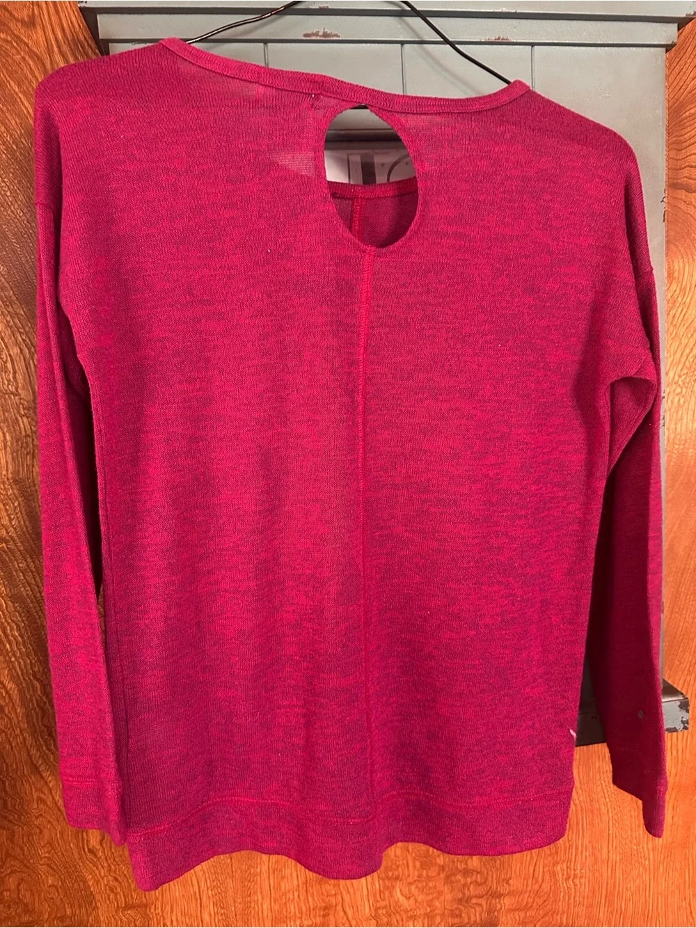 Old Navy Girls Long Sleeve Knit Top in Deep Pink